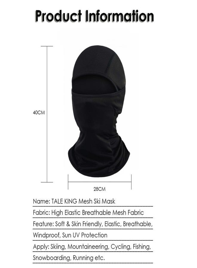 TALE KING Black Balaclava Ski Mask for Men Motorcycle Face Mask Women Summer Shiesty Head Mask Full Face Cover Sun UV Protection Football - Image 2