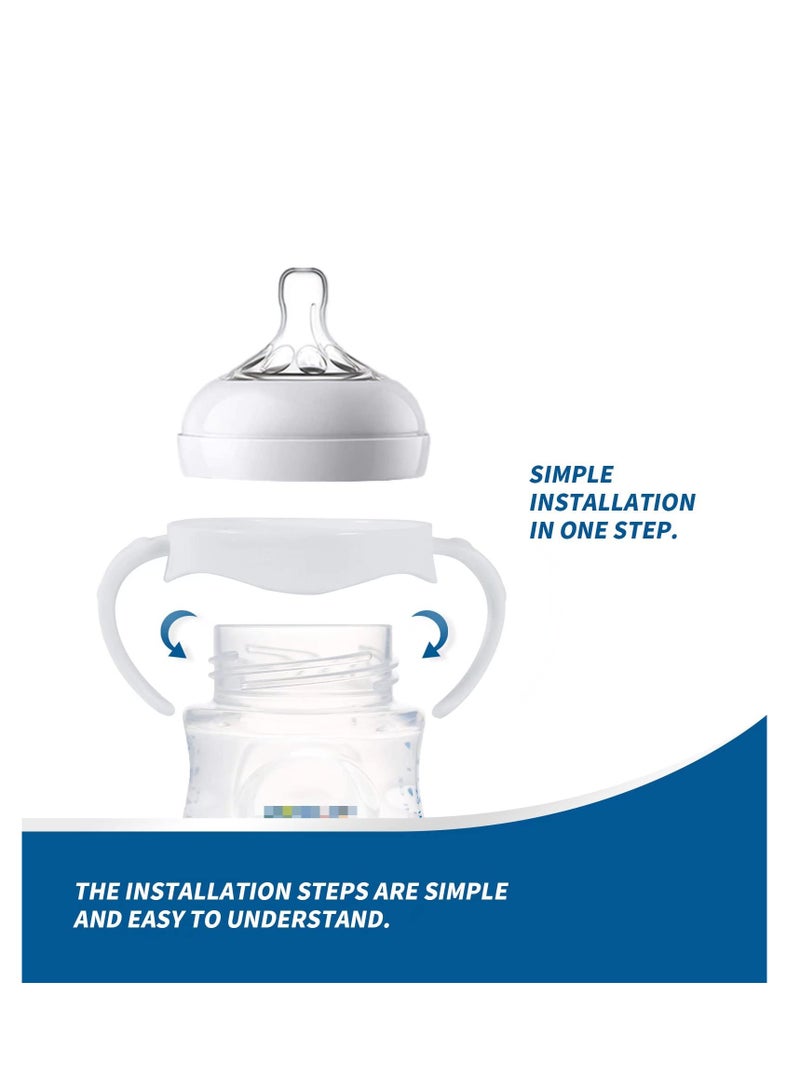 KASTWAVE Pack Of 4 Baby Bottle Handles, White - Image 2