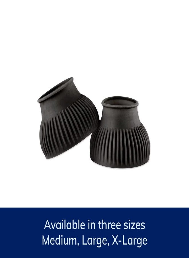 SmartEquine Horse Bell Boots | Pull On Rubber Ribbed Design for Interference Shielding and Lost Shoe Prevention | Durable and Reliable Horse Boots (Large (L)) - Image 5