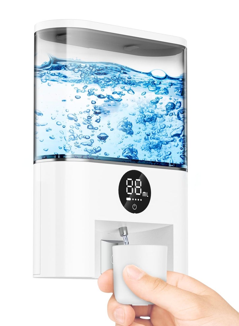 KASTWAVE Automatic Mouthwash Dispenser Touchless, Wall Mounted Mouthwash Pump Dispenser, with 4 Adjustable Dispensing Levels, 500mL/17.60oz for Bathroom Kids and Adults - Image 1