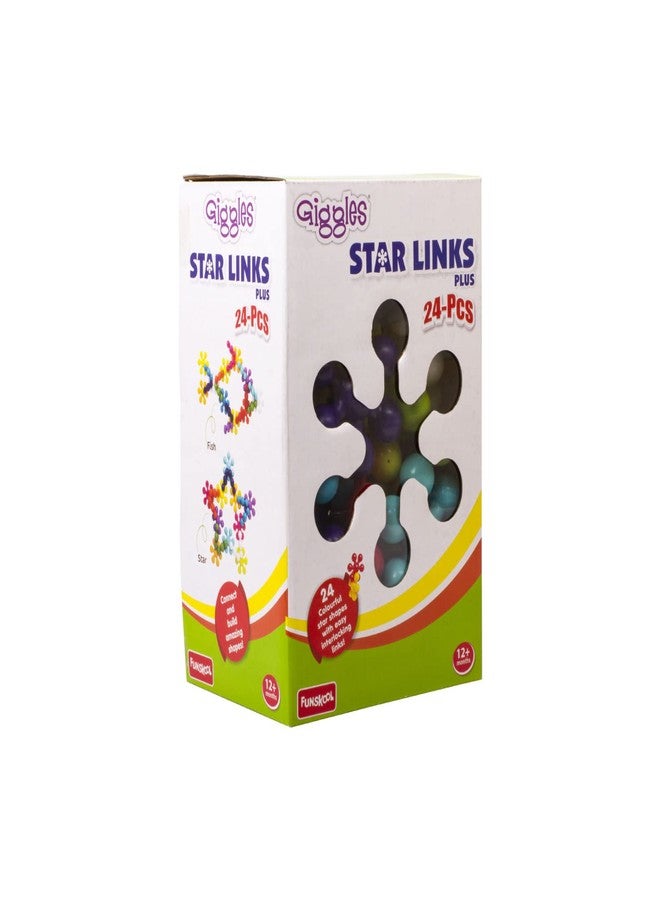 جيجلز مجموعة مكعبات البناء التعليمية والإبداعية Giggles Funskool Star Link Plus، للأطفال، تشجع على التعلم والتطور، نشاط ممتع لمرحلة ما قبل المدرسة، مجموعة هدايا للأطفال من عمر 12 شهرًا فما فوق - Image 1