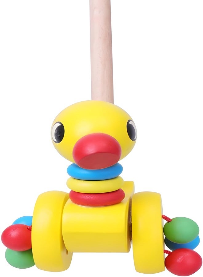 MarvelStore Wooden Animal Push Along Toy for Toddlers - Colorful Walking Companion with Rolling Beads - Sturdy and Fun Baby Pushing Walker Toy for Early Development,Motor Skill for Kids(Multicolor) - Image 5