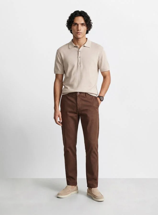 The Indian Garage Co Men Slim Fit Mid Rise Chinos