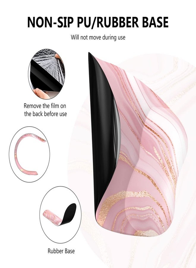 Anyshock Pink Desk Mat Set, Ergonomic Keyboard and Mouse Pad Wrist Rest, Non Slip Rose Gold Wrist Support for Home Office - Image 5
