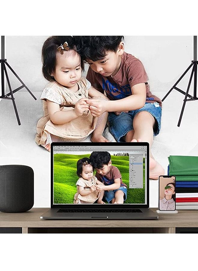 Padom 10X20 ft Photography Backdrop Solid Color Background,Photo Studio,Collapsible High Density Screen for Video Photography and Television, Non-Gloss Reflective Fabrication 3Mx6M  White
