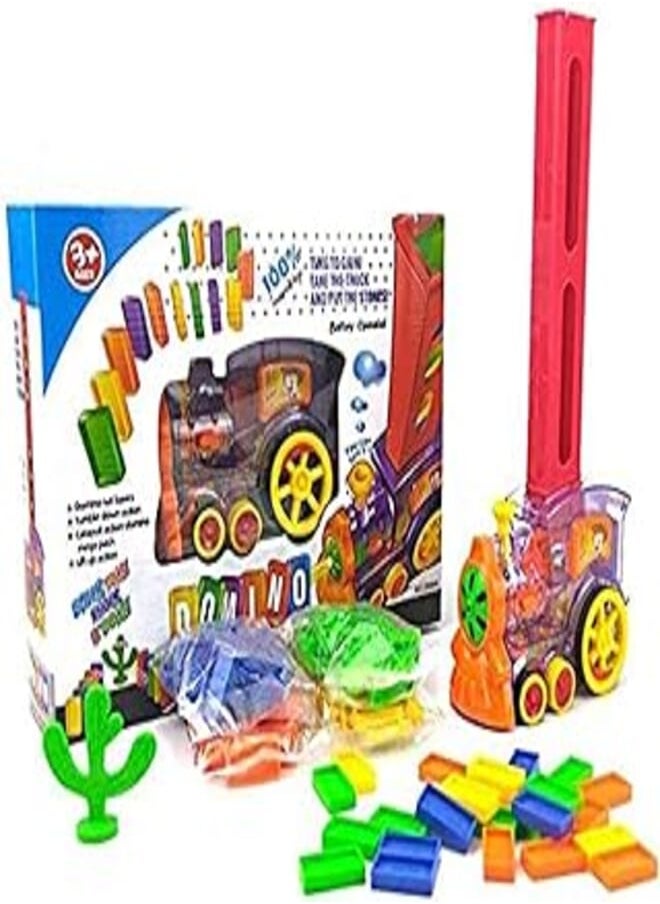SAPU Automatic Train put dominoes in long rows-very long rows, kids toy 