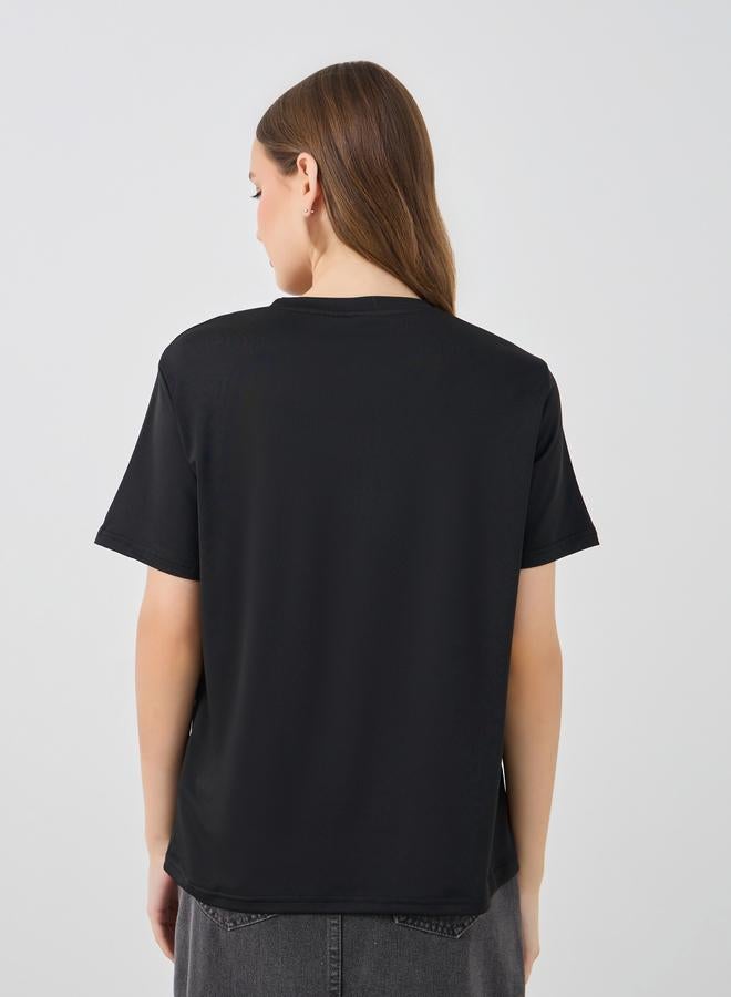 Take Two Slogan Print Oversize T-Shirt - Image 4