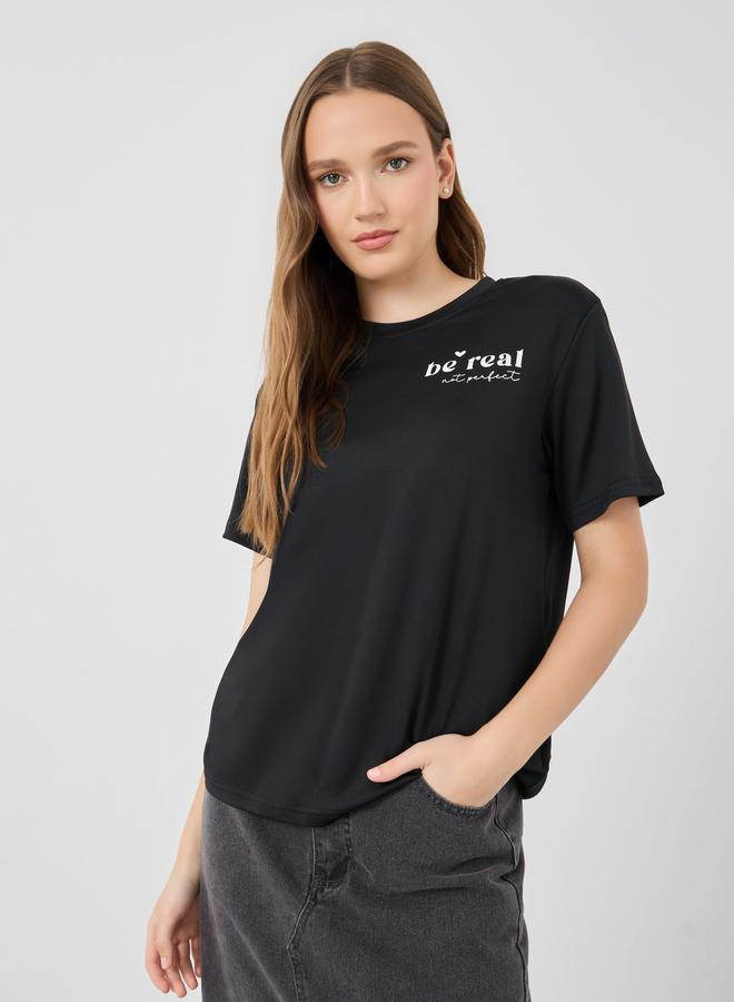 Take Two Slogan Print Oversize T-Shirt - Image 1