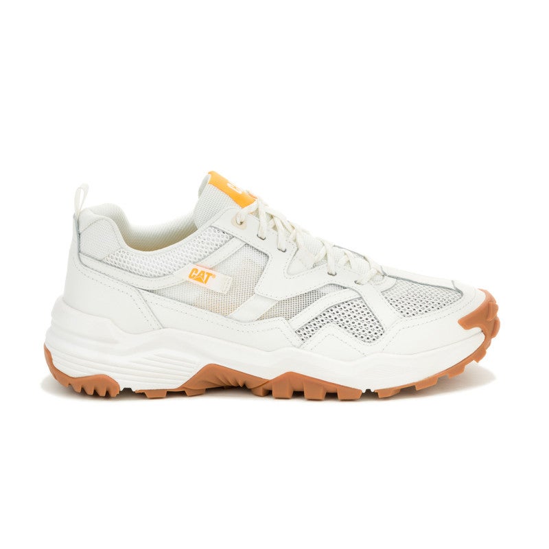 CATERPILLAR CAT Grapple Leather Mesh Men’s Lightweight Sneaker – EVA Comfort Midsole, Breathable Lining, Durable Rubber Outsole – Bright White - Image 2