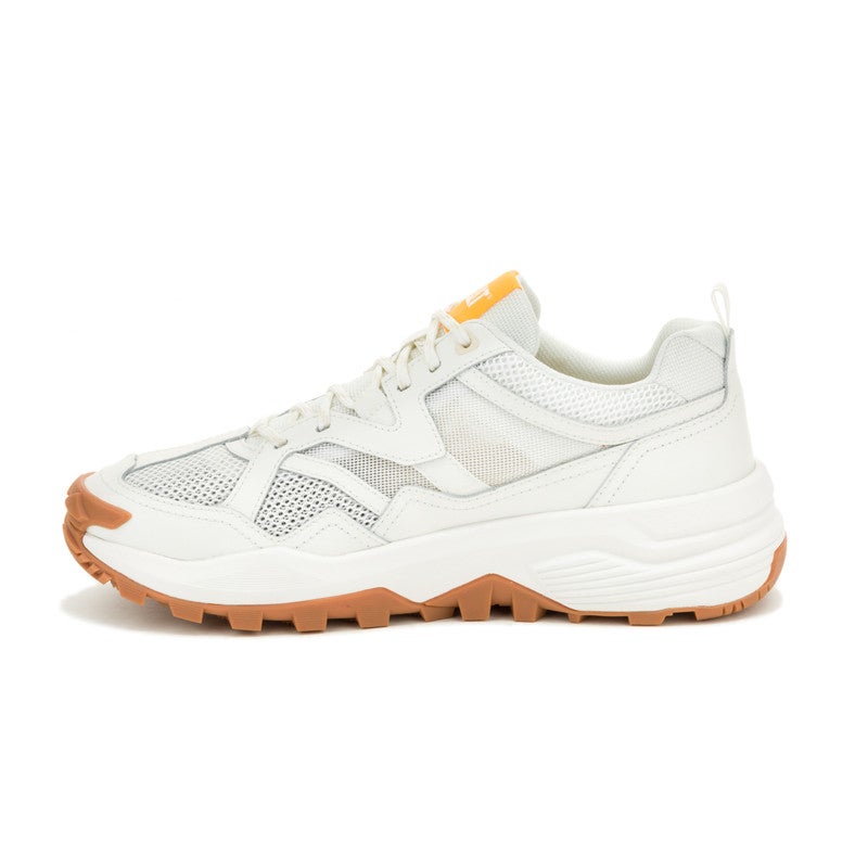 CATERPILLAR CAT Grapple Leather Mesh Men’s Lightweight Sneaker – EVA Comfort Midsole, Breathable Lining, Durable Rubber Outsole – Bright White - Image 3