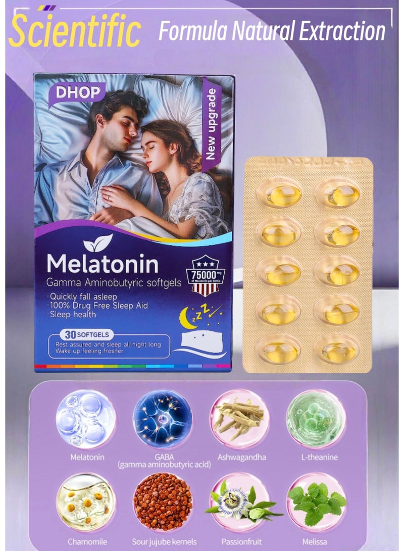 DHOP 75000mcg Melatonin Sleep Soft Capsules 30 capsules - Image 4