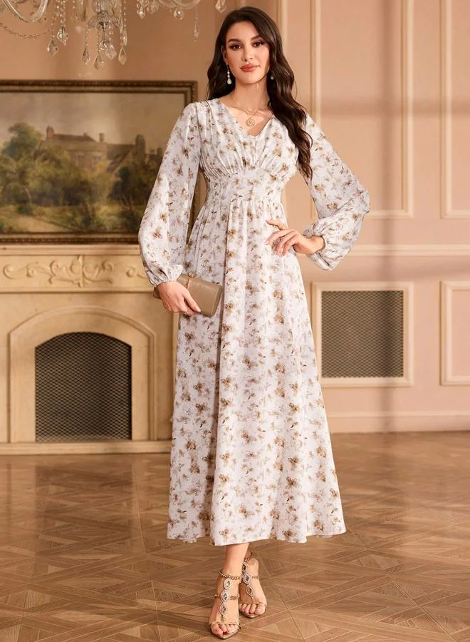 Take Two Floral Maxi Dress with Volume Sleeves