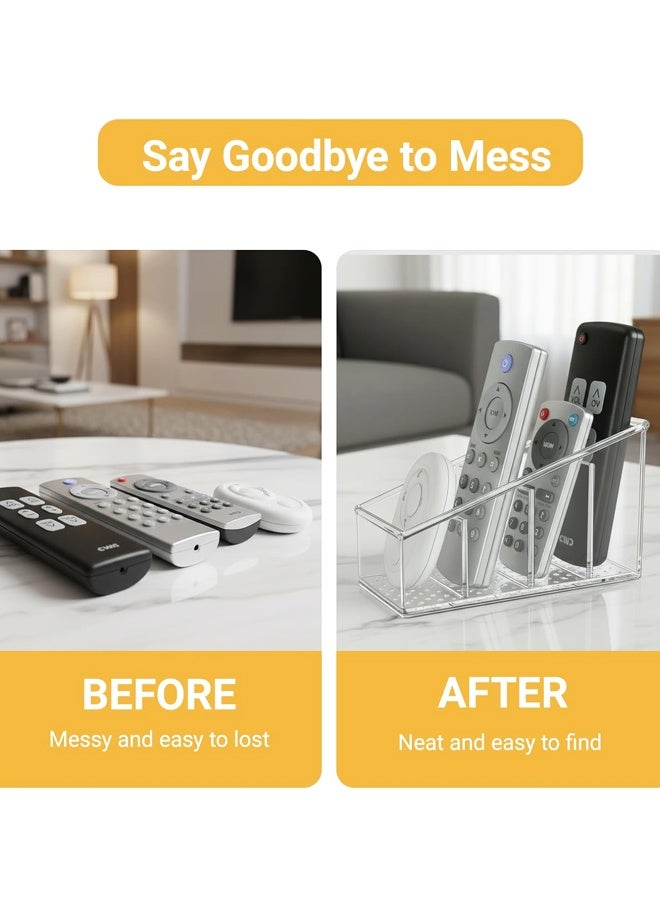 TV Remote Control Holder Mini PET TV Remote Control Holder Storage for Household Remote Control Organizer for Table - Image 3