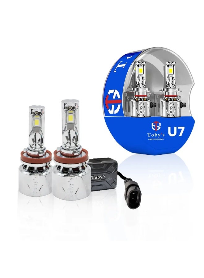 Toby's U7 LED Headlight 60W/piece 120W/pair Power Head bulbs with color Temperature 6500K For High beam, low beam - H11