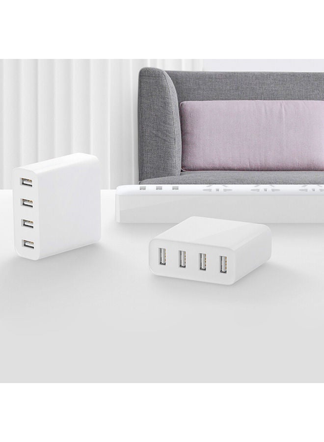 NIBEMINENT 4-USB Ports Travel Charger White - Image 4
