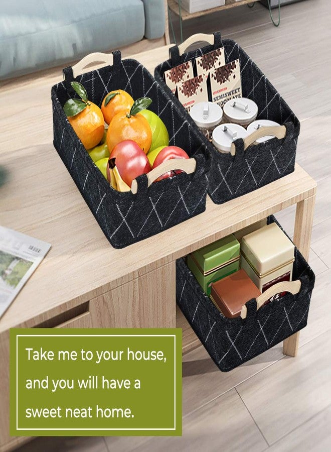 KWLET Gray Storage Baskets Bin Empty Basket Foldable Fabric Storage Cubes for Desks Drawers Shelves Pantry Cabinet Bathroom Office Sturdy Home Decor - Image 4