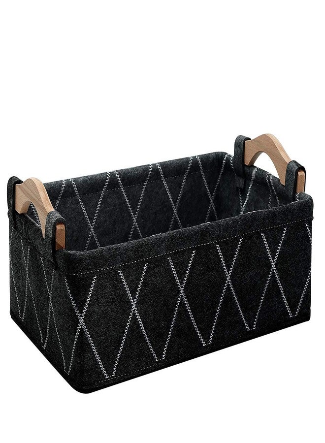 KWLET Gray Storage Baskets Bin Empty Basket Foldable Fabric Storage Cubes for Desks Drawers Shelves Pantry Cabinet Bathroom Office Sturdy Home Decor - Image 1