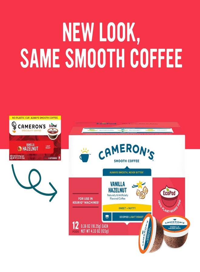 Cameron's Coffee Single Serve Pods, Flavored, Vanilla Hazelnut, 12 Count (Pack of 1) - Image 2