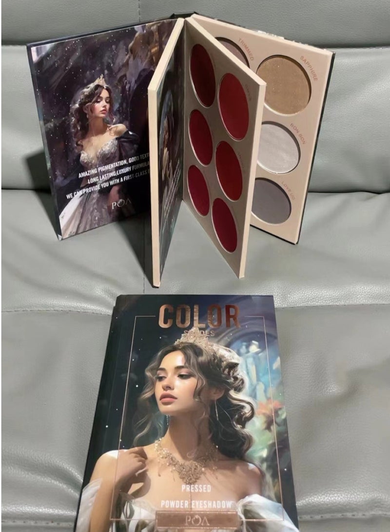 Huitich Book-Style High-Gloss Eyeshadow & Blush Makeup Palette - Image 5