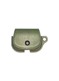 For AirPods Pro/pro2/2 Generation/3 Generation Bluetooth Solid Color Leather Wireless Bluetooth Protective Cover-Color:Green-Applicable Model:Airpods 3 Generation