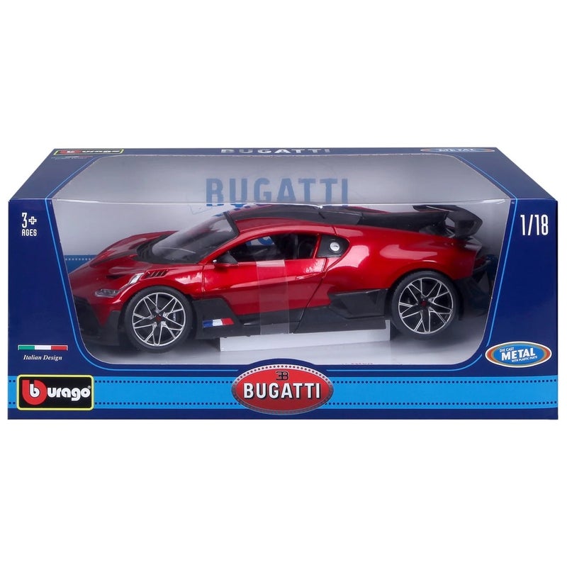 Bburago - Bugatti Divo 1/18 Diecast Model - Red - 18-11045 - Image 5