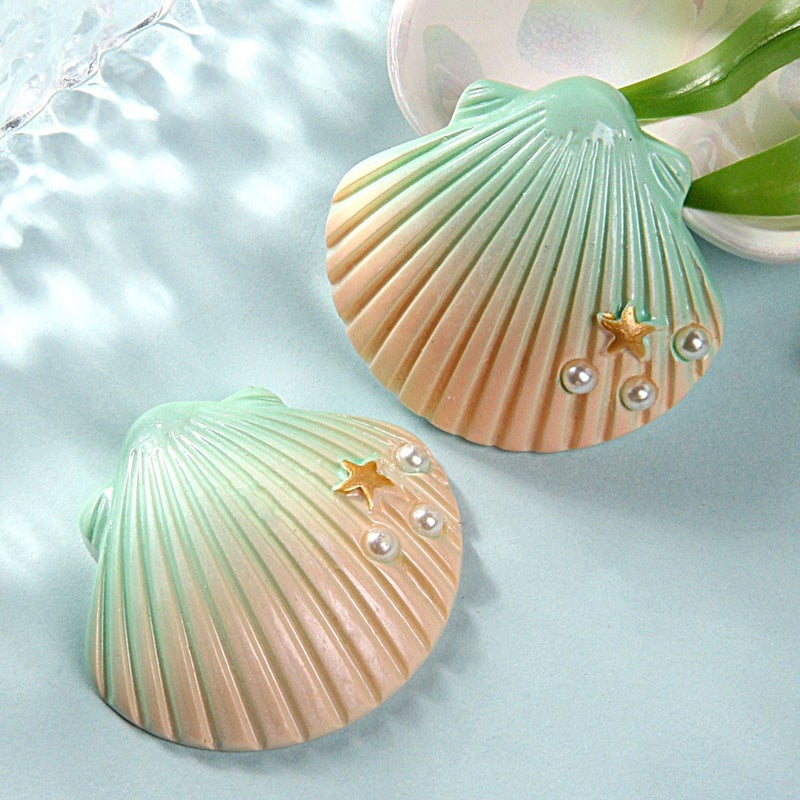 Large Realistic Shell and Starfish Resin Craft Accessories DIY Fridge Magnets Hair Clips Shoe Decorations