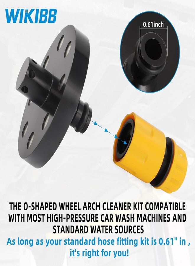 WIKIBB Aluminum O-Ring Chassis Cleaner Flusher Kit Standard Hose Fitting Kit Compatible with AUS Hose Fitting, O-Shape Wheel Arch Cleaner Rinse Kit with Standard Hose Connector Water Conservation Kit - Image 3