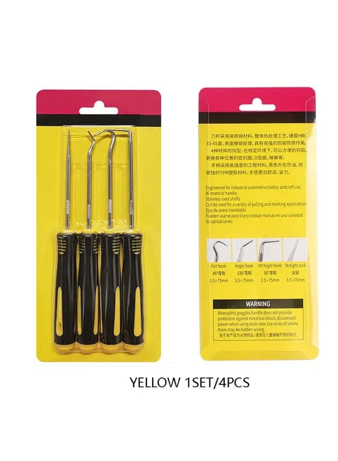 Yellow 4Pcs Automotive Oil Seal Screwdriver Set With O Ring Gasket For Car Maintenance - Image 3