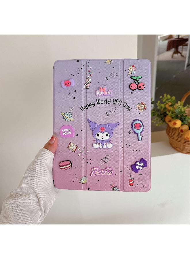 Cases Cartoon 3D Silicon Flip Cover for iPad Air 13 inch Case M2 2024 / iPad Pro 12.9 inch Case (6th/5th/4th/3rd Gen 2022/2021/2020/2018), Cover with Pencil Holder For Kids