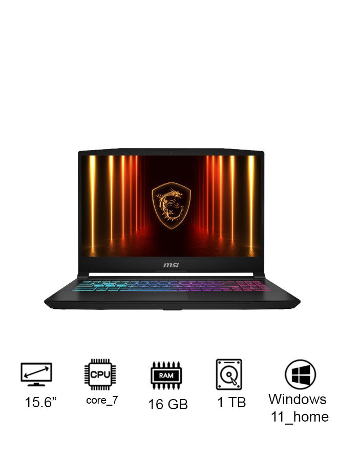 MSI Katana Laptop With 15.6-Inch Full HD Display,Core i7-14650HX Processor/16GB RAM/1TB SSD/NVIDIA® GeForce RTX 5060 Graphics/Windows 11 Home black - Image 1