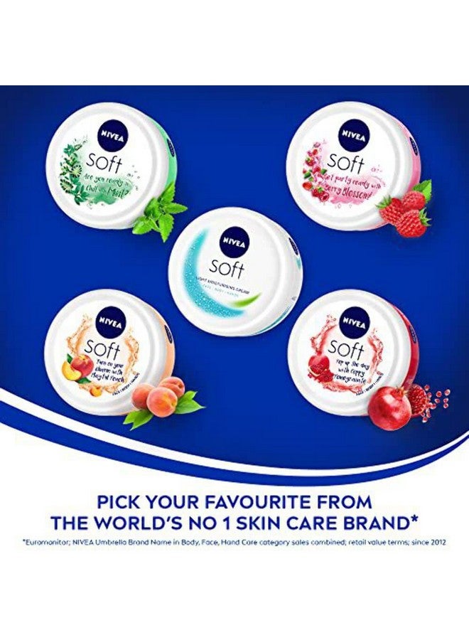 NIVEA Soft Light Moisturizer 100ml | Berry Blossom | For Face, Hand & Body, Instant Hydration | Non-Greasy Cream | With Vitamin E & Jojoba Oil | All Skin Types - Image 3