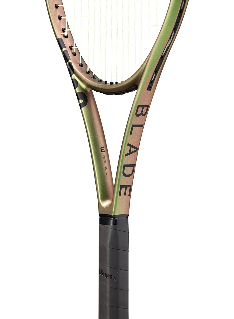 Wilson  Blade 100 V8 Tennis Racket, 16x19, Adults, Intermediate/ Advanced - Green/ Bronze/ Black  | Best Price UAE