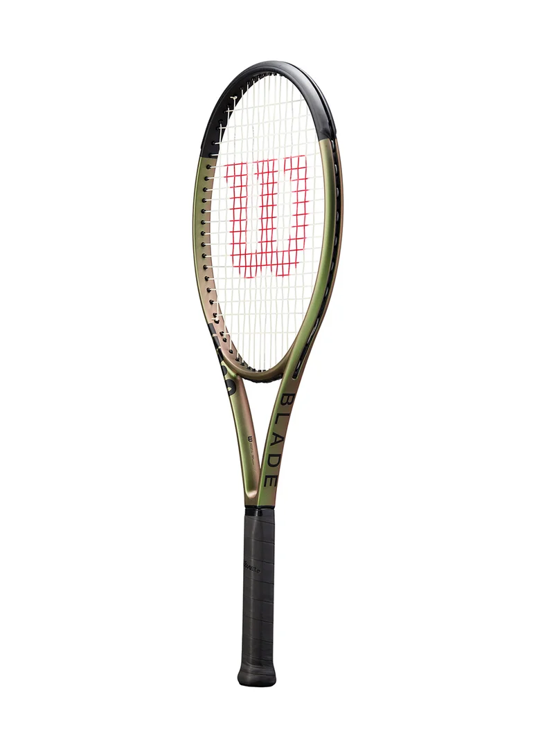 Wilson  Blade 100 V8 Tennis Racket, 16x19, Adults, Intermediate/ Advanced - Green/ Bronze/ Black  | Best Price UAE
