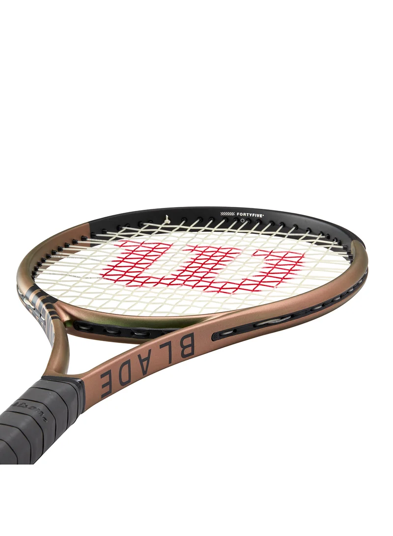 Wilson  Blade 100 V8 Tennis Racket, 16x19, Adults, Intermediate/ Advanced - Green/ Bronze/ Black  | Best Price UAE