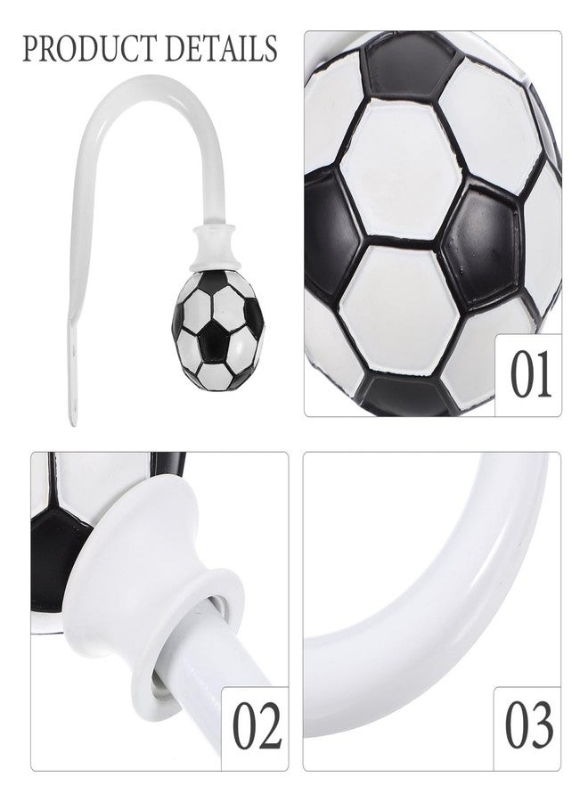 Artibetter Curtain Holder Ornament Ties Curtain Tiebacks Soccer Sports Home Decor Window Holdbacks Decorative Hooks Wall Mount Curtain Tieback Metal Paint Curtain Hook White Household - Image 5