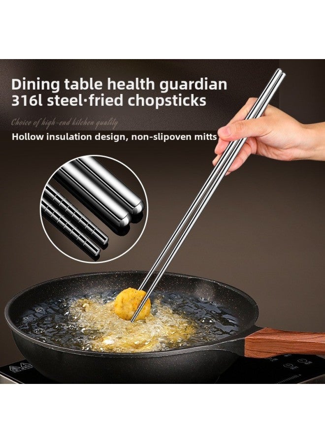 Lengthened 316 Stainless Steel Long Chopsticks Fried High Temperature Resistant Kitchen Hot Pot Household Anti-scald Commercial Fried Fryer Special-Color:40cm  Customizable Logo  - Image 2