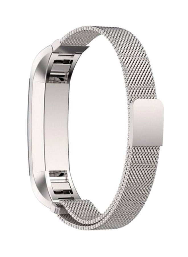 NIBEMINENT Replacement Stainless Steel Strap For Fitbit Alta Silver