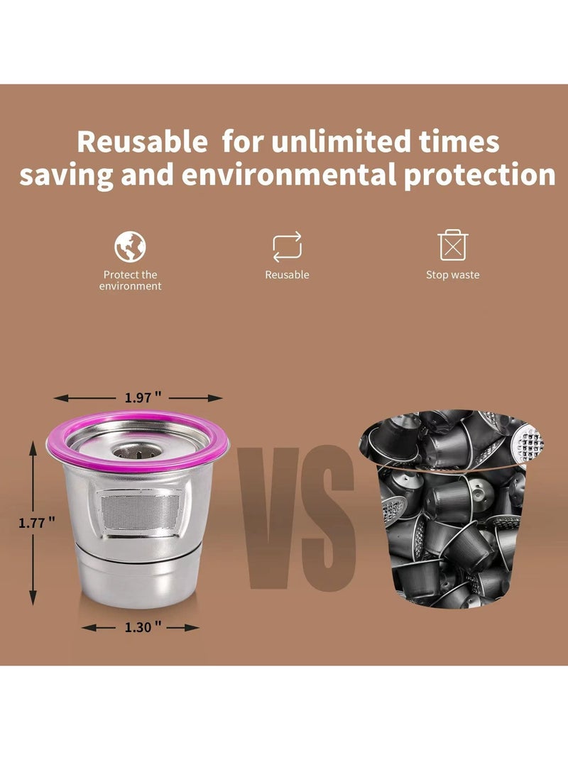 SYOSI Reusable K Cup Pod Coffee Filters for Keurig 1.0 & 2.0 Single Cup Coffee Makers, Full Stainless Steel Integrated Mesh Strainer BPA Free, Coffee Capsules Refillable K Cup Coffee Pods Filters(2 pack)  - Image 4