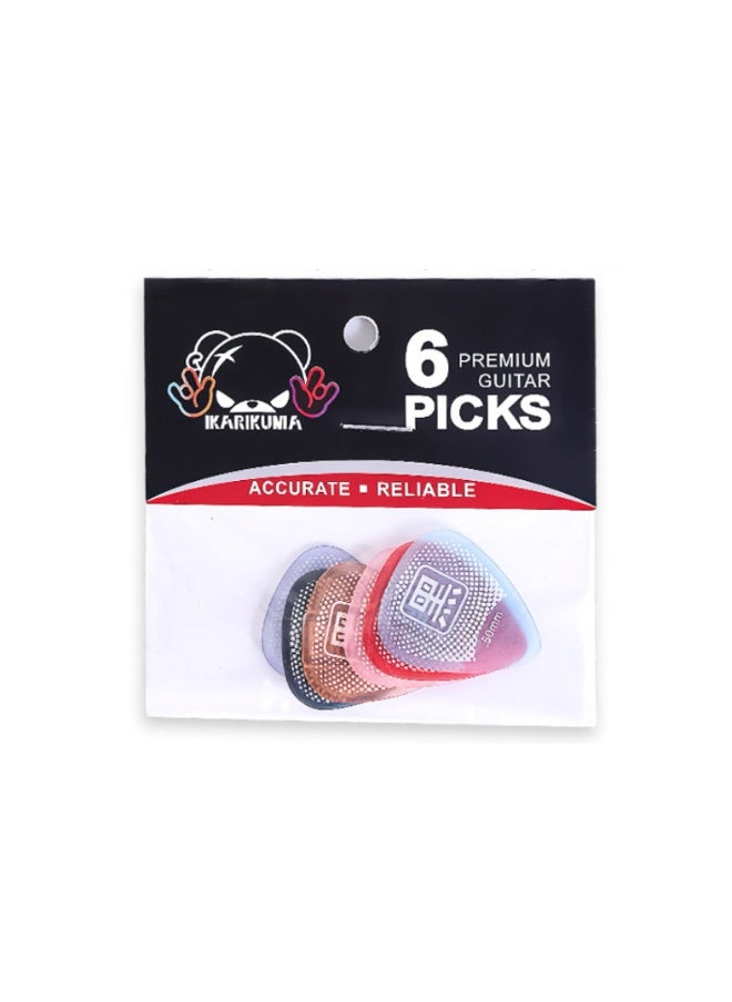 IKARIKUMA IKARIKUMA Guitar Picks "HEI" Design, Teardrop Shape, Macaron Series, 6-Pack, Fits All Guitars (KGP-FLA03)  - Image 3