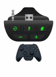 Headset Adapter for Xbox Series X/S, Stereo Headset Audio Adapter with Volume Adjustment and Scout Mode