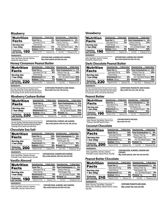 RXBAR Protein Bars, Snack Bars, Variety Pack (10 Count) - Image 3