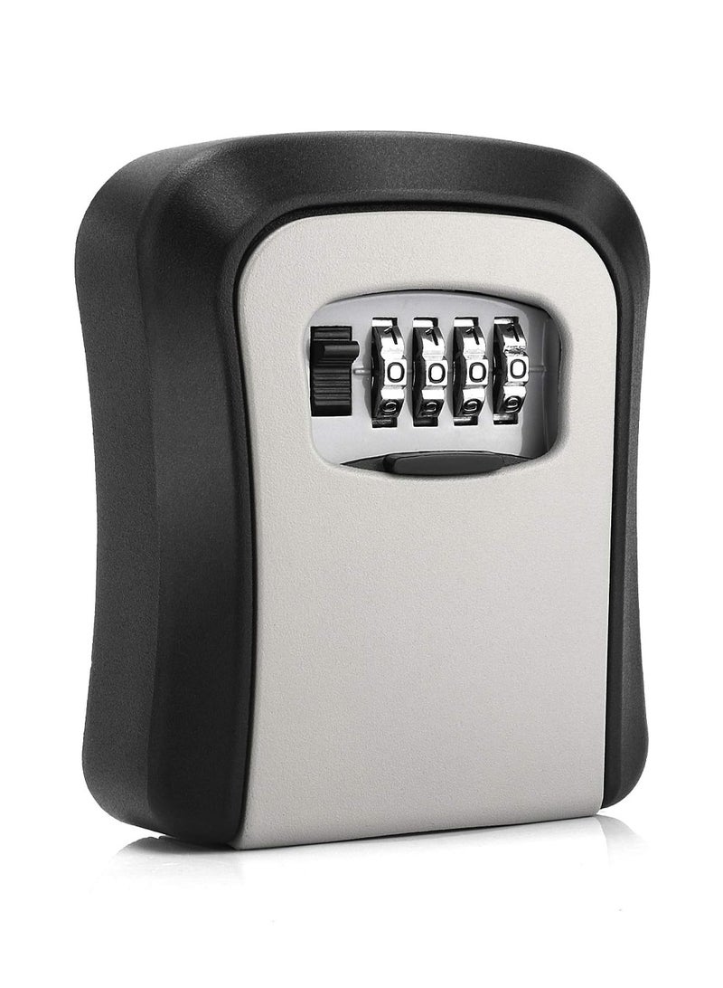 Key Lock Box, Waterproof Lock Box for House Keys Portable Combination Lockbox Wall-Mounted Hanging Key Storage Box Resettable Code Safe Security Lock Box for Home, Office, Garage, Apartment - Image 1