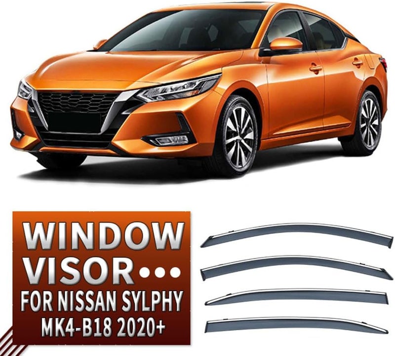 Premium Wind Deflector for Nissan Sylphy [14th Generation] SYLPHY MK4-B18 2020+ Window Side Visor Keep Your Car Ventilated in Rain Reduce Wind Turbulence External Accessories - Image 2