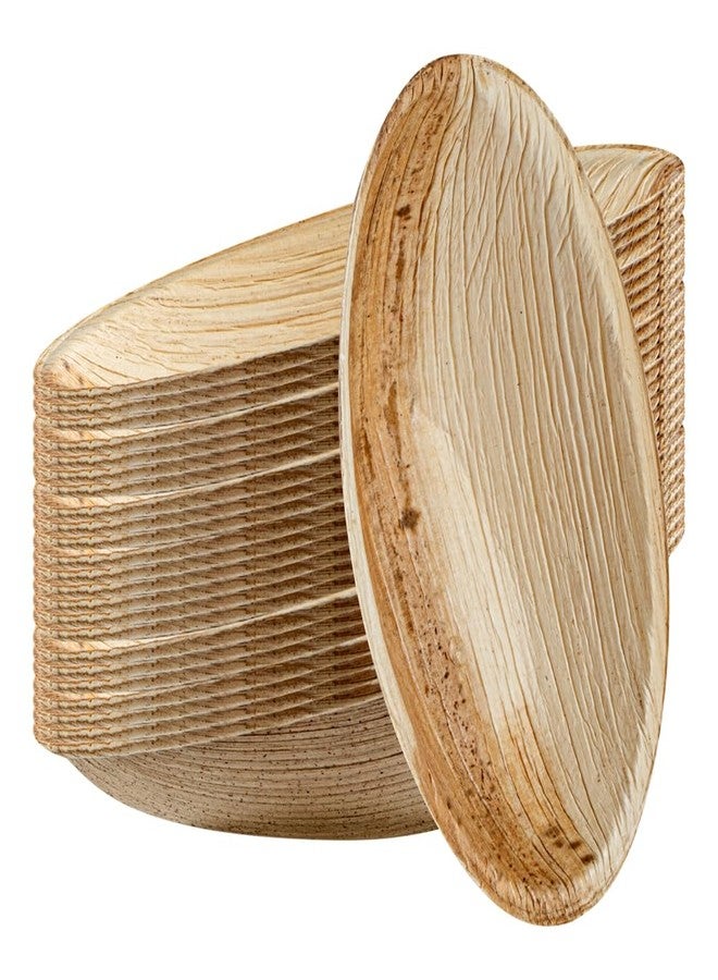 Restaurantware Indo 3.5 x 2 Inch Palm Leaf Plates 100 Durable Palm Plates - Disposable Egg-Shaped Design Palm Leaf Dinner Plates Impervious to Grease for Hefty Meals Appetizers Or Desserts - Image 2