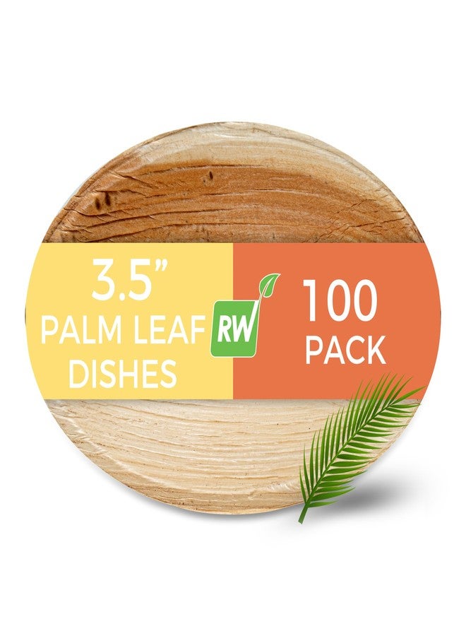 Restaurantware Indo 3.5 x 2 Inch Palm Leaf Plates 100 Durable Palm Plates - Disposable Egg-Shaped Design Palm Leaf Dinner Plates Impervious to Grease for Hefty Meals Appetizers Or Desserts - Image 1