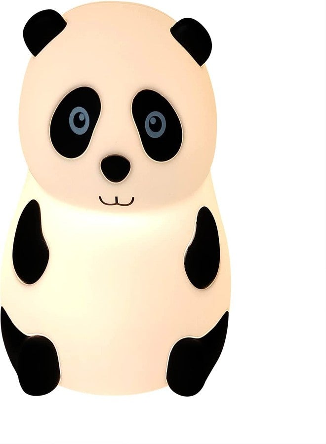 Roktry Cute Panda Night Light for Kids, Silicone Panda Lamp with Warm White&Colorful Light(7 Colors), USB Rechargeable Nursery Lamp, Eye Caring Night Light for Kids Bedroom Gift - Image 1