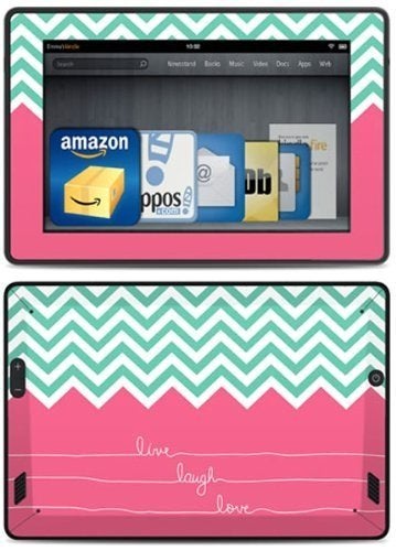 DecalGirl All New Kindle Fire HD Decal/Skin Kit, Live Laugh Love (will not fit prior generation HD or HDX models) - Image 1
