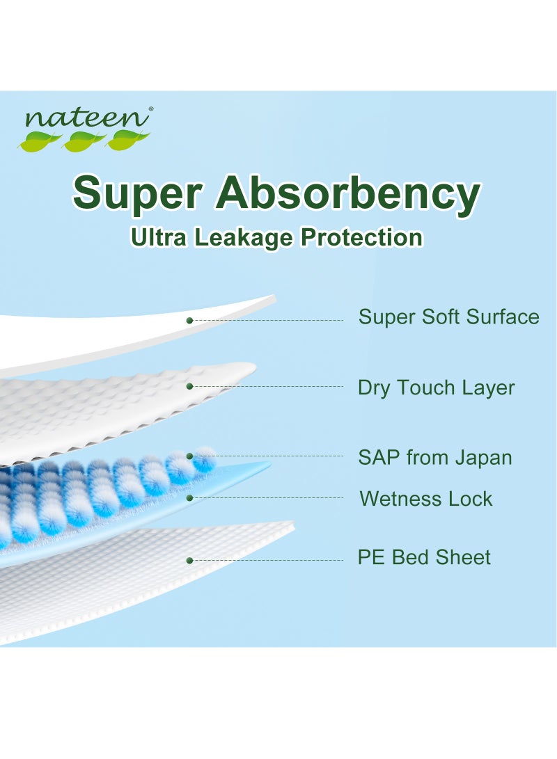 nateen حفاضات أطفال رعاية مميزة، الحجم 3 (4-9 كجم)، متوسط، 144 حفاضة، فائقة الامتصاص، حفاضات أطفال قابلة للتنفس. - Image 4
