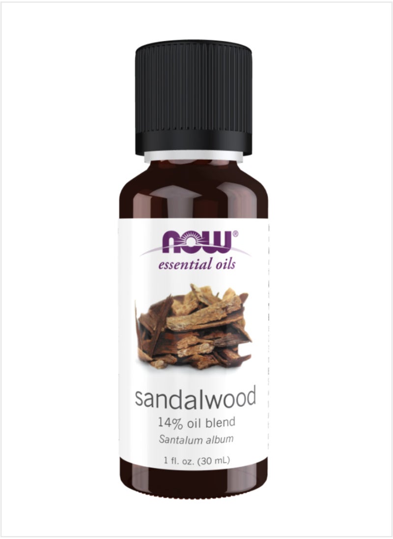now Now Essential Oils Sandalwood 14% Blend Oil – 30ml 