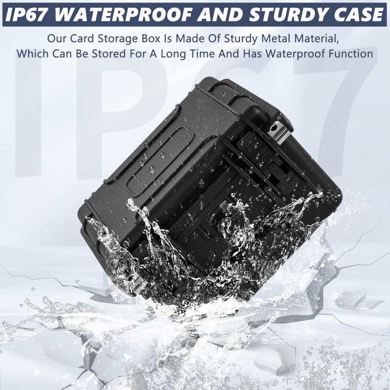 OUUTMEE Graded Card Case - IP67 Waterproof Storage Box for 40+ CSG, BGS, SGC, Top Loaders Graded Sports Trading Cards - Image 4